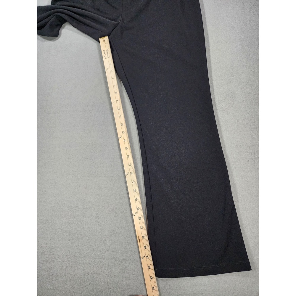 Susan Graver Black Large Pull on Dress Pant Bootcut Office Work Comfort Lounge - Picture 6 of 7